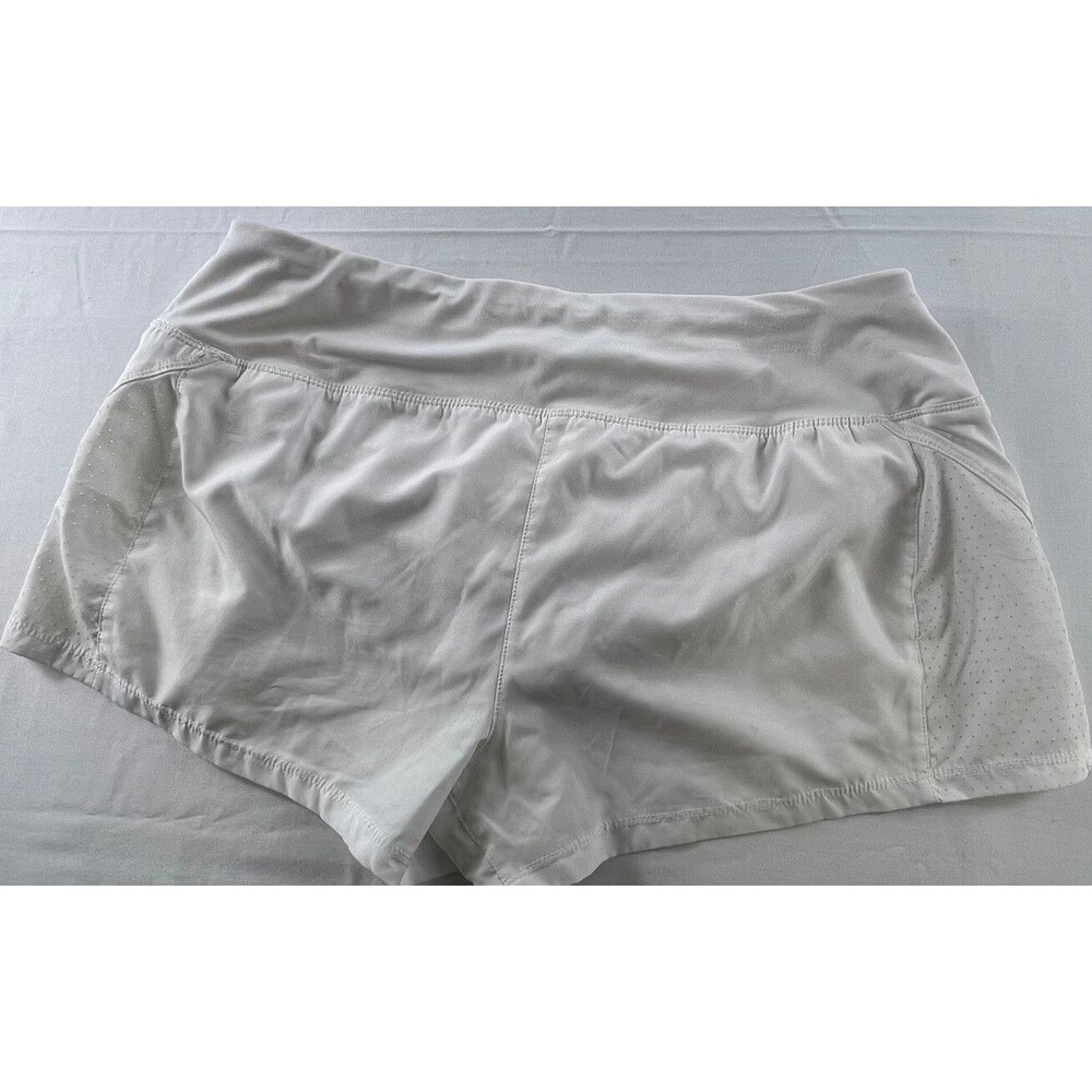 Nike Womens Dri-Fit White Drawstring Closure Athletic Running Shorts Size M